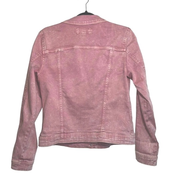 Women’s Blush Color Denim Jean Jacket - Picture 4 of 5